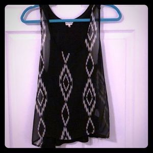 Black and white tank